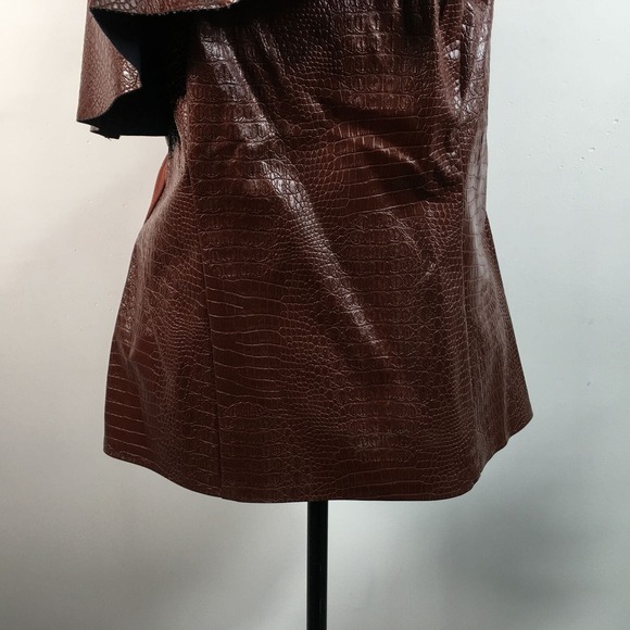 INC Sleeveless Asymmetrical Neckline Top, Women's Size S - Deep Sienna Brown - Picture 10 of 12